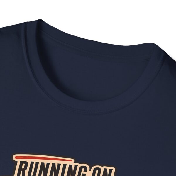 Running on Coffee T-Shirt — “Running on Coffee and Questionable Decisions” - Humor Graphic Tee