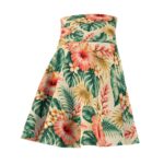 Tropical Hibiscus Floral Skater Skirt | All-Over Print