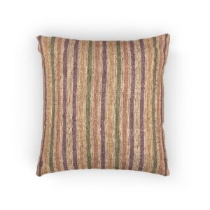 Neutral Striped Woven Pillow, Boho Rustic Throw Pillow