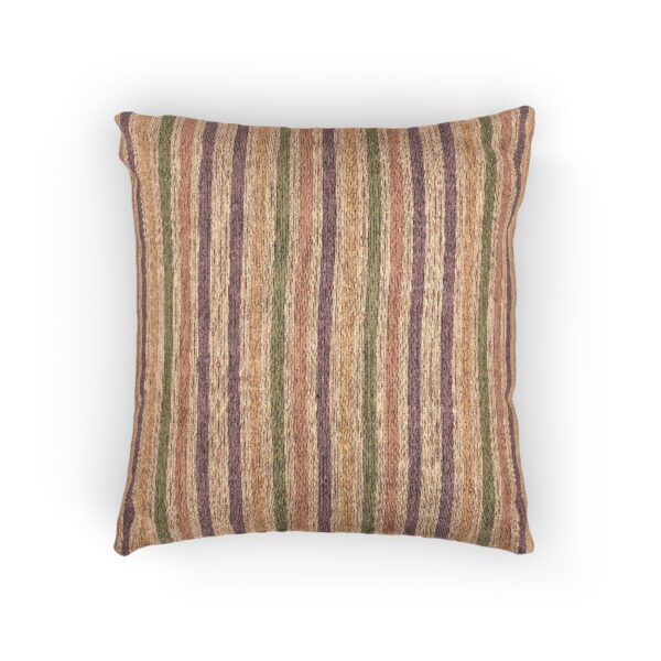 Neutral Striped Woven Pillow, Boho Rustic Throw Pillow