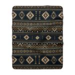 Northwest Tribal Aztec Sherpa Fleece Blanket — Cozy Tribal Throw