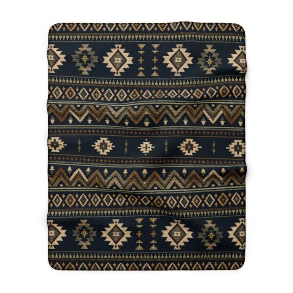 Northwest Tribal Aztec Sherpa Fleece Blanket — Cozy Tribal Throw