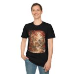 Autumn Deer Ukiyo-e T-Shirt — Rustic Fall Woodland Tee with Deer & Maple Leaves