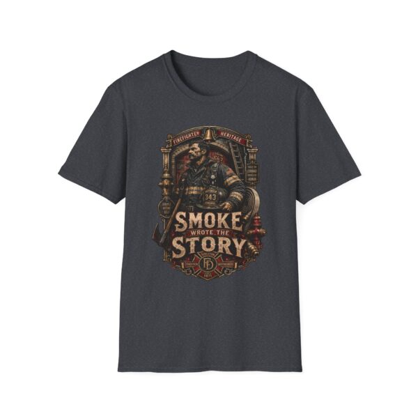 Firefighter Heritage T-Shirt - "Smoke Tells the Story" Vintage Firefighter Tee