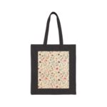 Vintage Wildflower Pattern Tote Bag | Floral Canvas Market Bag