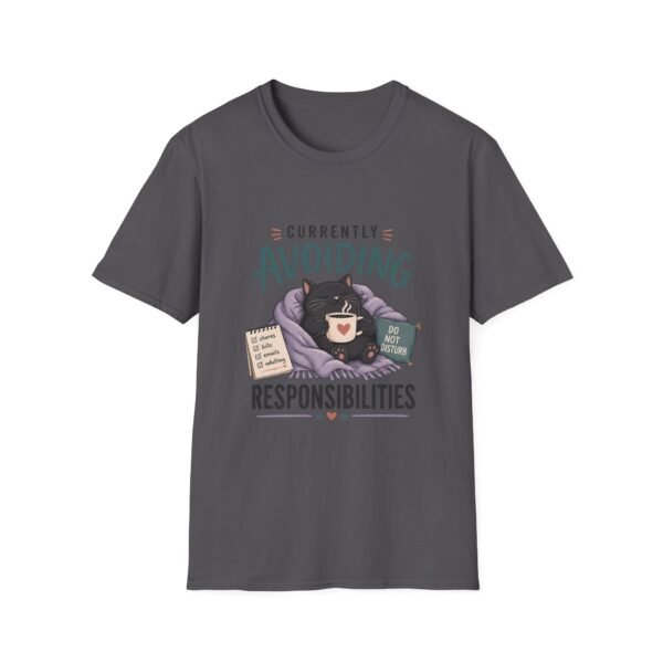 Currently Avoiding Responsibilities Funny Cat T-Shirt — Lazy Day Tee
