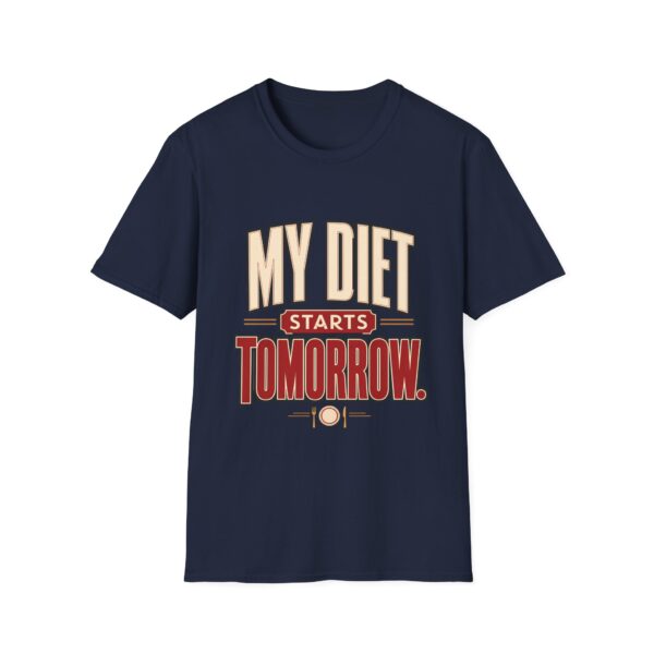 My Diet Starts Tomorrow T-Shirt — Funny Fitness / Diet Humor Tee