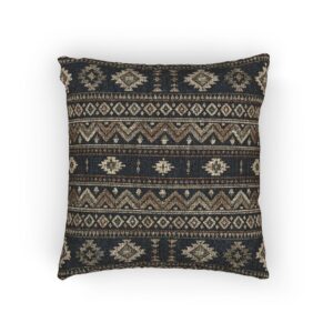 Southwestern Aztec Pattern Woven Pillow | Boho Throw Pillow, Home Decor