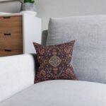 Vintage Paisley Pattern Square Pillow | Boho Decorative Throw Cushion