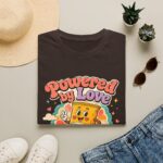 Powered by Love & Snacks Retro Snack Cartoon T-Shirt