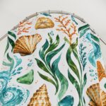 Beach Seashell Shower Curtain – Nautical Starfish & Seaweed Bathroom Decor