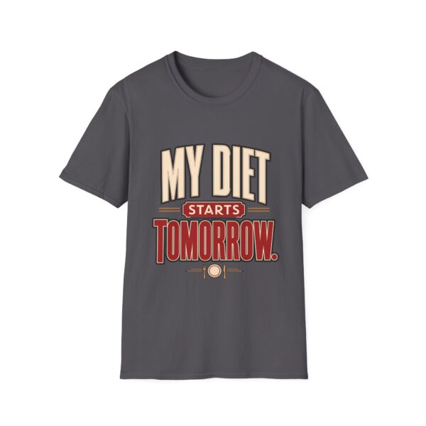 My Diet Starts Tomorrow T-Shirt — Funny Fitness / Diet Humor Tee