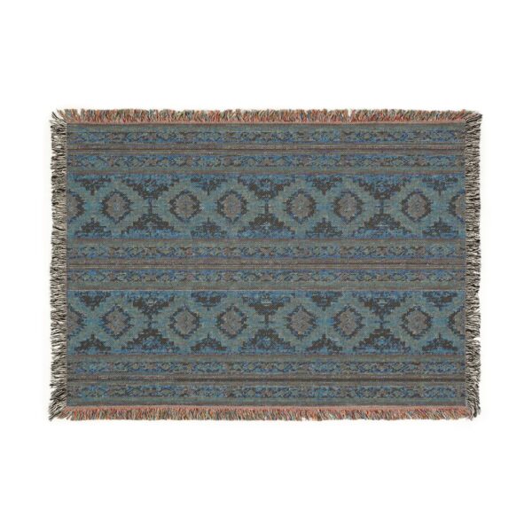 Southwestern Diamond Pattern Woven Blanket | Aztec Throw, Boho Home Decor