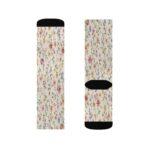 Floral Vintage Ribbed Sublimation Socks