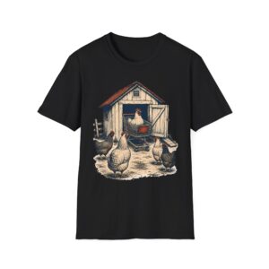 Chicken Coop T-Shirt — Vintage Farm Hen Illustration Tee
