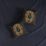 Vintage Scarab Square Pillow — Ornate Beetle Decorative Throw Pillow