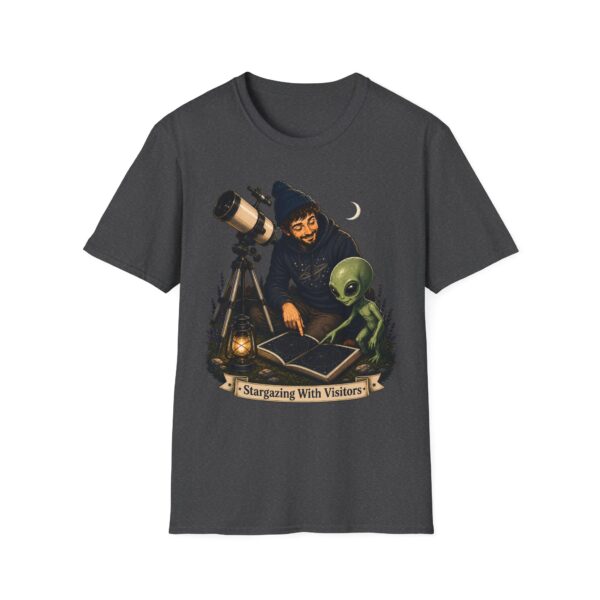 Stargazing with Visitors T-Shirt — Astronomy Alien Stargazing Map Tee
