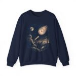 Retro Astronomer Sweatshirt — Falling Star (Broken Clock)