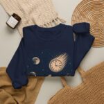Retro Astronomer Sweatshirt — Falling Star (Broken Clock)