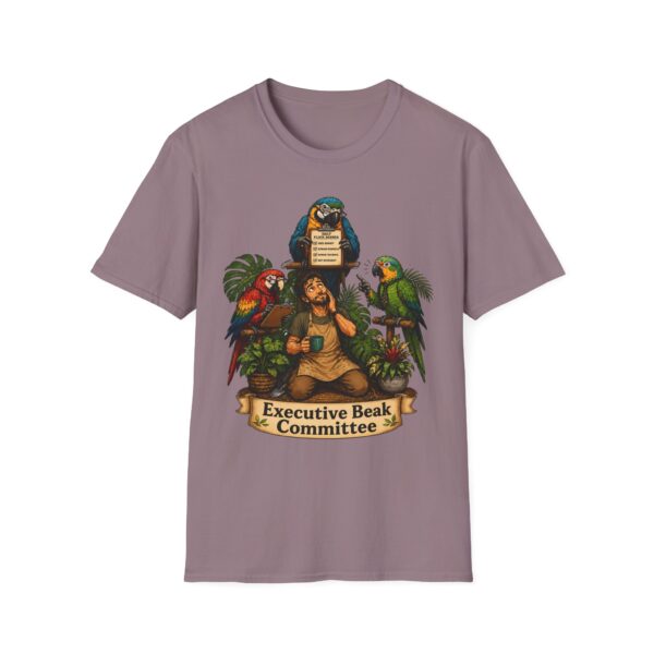 Executive Beak Committee T-Shirt — Photoreal Exotic Parrot Portrait