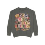 Dog Mom Built Different Sweatshirt — Paw Print Crewneck for Dog Lovers