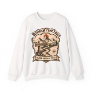 National Park Lover Vintage Hiking Crewneck Sweatshirt