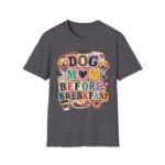 Dog Mom Before Breakfast Retro Paw & Bone T-Shirt