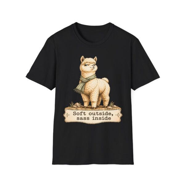 Alpaca T-Shirt — "Soft Outside, Sass Inside" Graphic Tee
