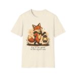 Clever Fox with Lantern T-Shirt | Whimsical Cute Fox Illustration