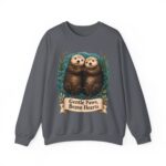 Otter Crewneck Sweatshirt — 'Gentle Paws, Brave Hearts' Cute Animal Graphic