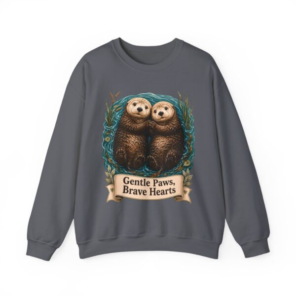 Otter Crewneck Sweatshirt — 'Gentle Paws, Brave Hearts' Cute Animal Graphic