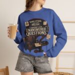 True Crime Sweatshirt — "I Unwind with Unanswered Questions" Crewneck