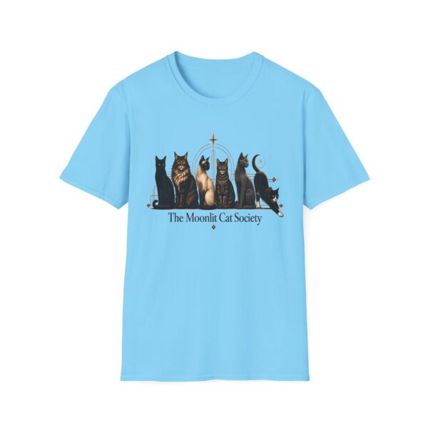 Moonlit Cat Society Graphic Tee - Cat Moonlight Shirt