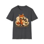 Clever Fox with Lantern T-Shirt | Whimsical Cute Fox Illustration