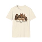 Reading Forest Animals T-Shirt — "Quiet Paws, Open Pages" Book Lover Tee