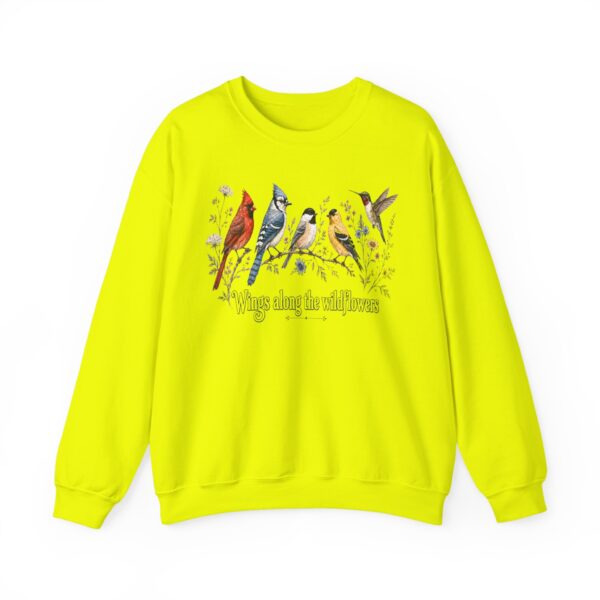 Birds of Winter "Wings Along the Wildflowers" Crewneck Sweatshirt
