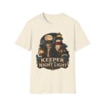 Keeper of the Night Lighthouse Cat T-Shirt — Night Light Graphic Tee