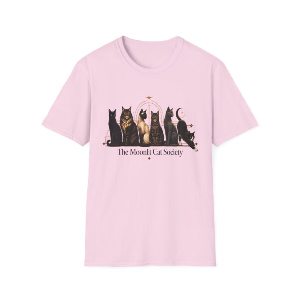 Moonlit Cat Society Graphic Tee - Cat Moonlight Shirt