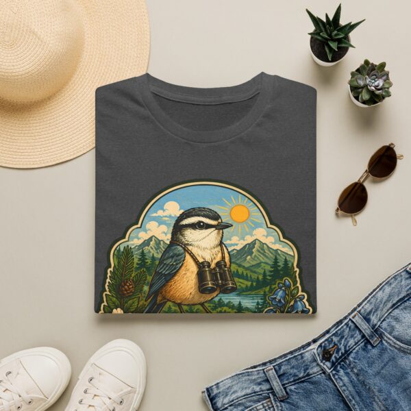 Rare Sightings Calm Mornings bird illustration T-Shirt | nature hiking outdoors