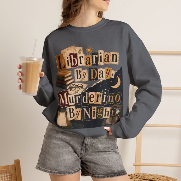 Librarian By Day Murderino By Night Sweatshirt — Cozy Mystery Lover Crewneck