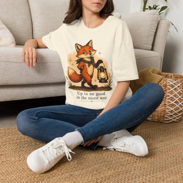 Clever Fox with Lantern T-Shirt | Whimsical Cute Fox Illustration