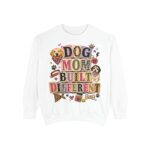 Dog Mom Built Different Sweatshirt — Paw Print Crewneck for Dog Lovers