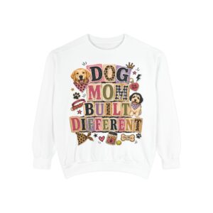 Dog Mom Built Different Sweatshirt — Paw Print Crewneck for Dog Lovers