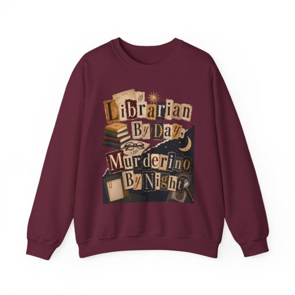 Librarian By Day Murderino By Night Sweatshirt — Cozy Mystery Lover Crewneck