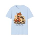 Clever Fox with Lantern T-Shirt | Whimsical Cute Fox Illustration