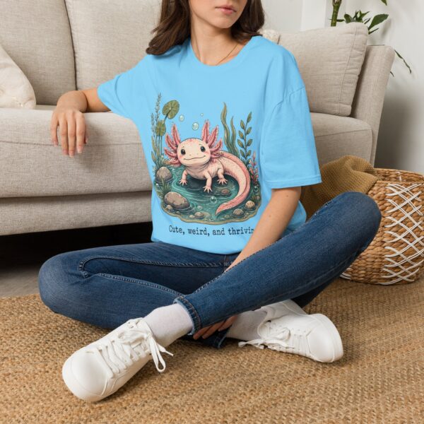 Cute Pink Axolotl T-Shirt — "Cute, Weird, and Thriving"