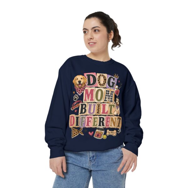Dog Mom Built Different Sweatshirt — Paw Print Crewneck for Dog Lovers