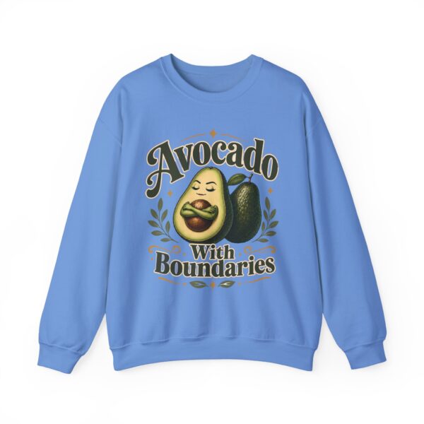 Avocado With Boundaries Crewneck Sweatshirt — Funny Avocado Graphic Pullover