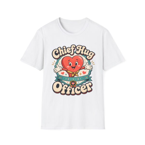 Chief Hug Officer T-Shirt — Cute Retro Heart Cartoon Gift