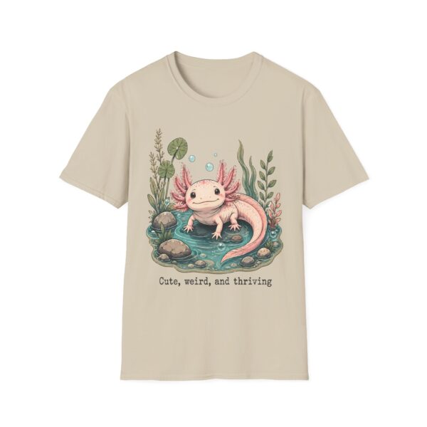 Cute Pink Axolotl T-Shirt — "Cute, Weird, and Thriving"